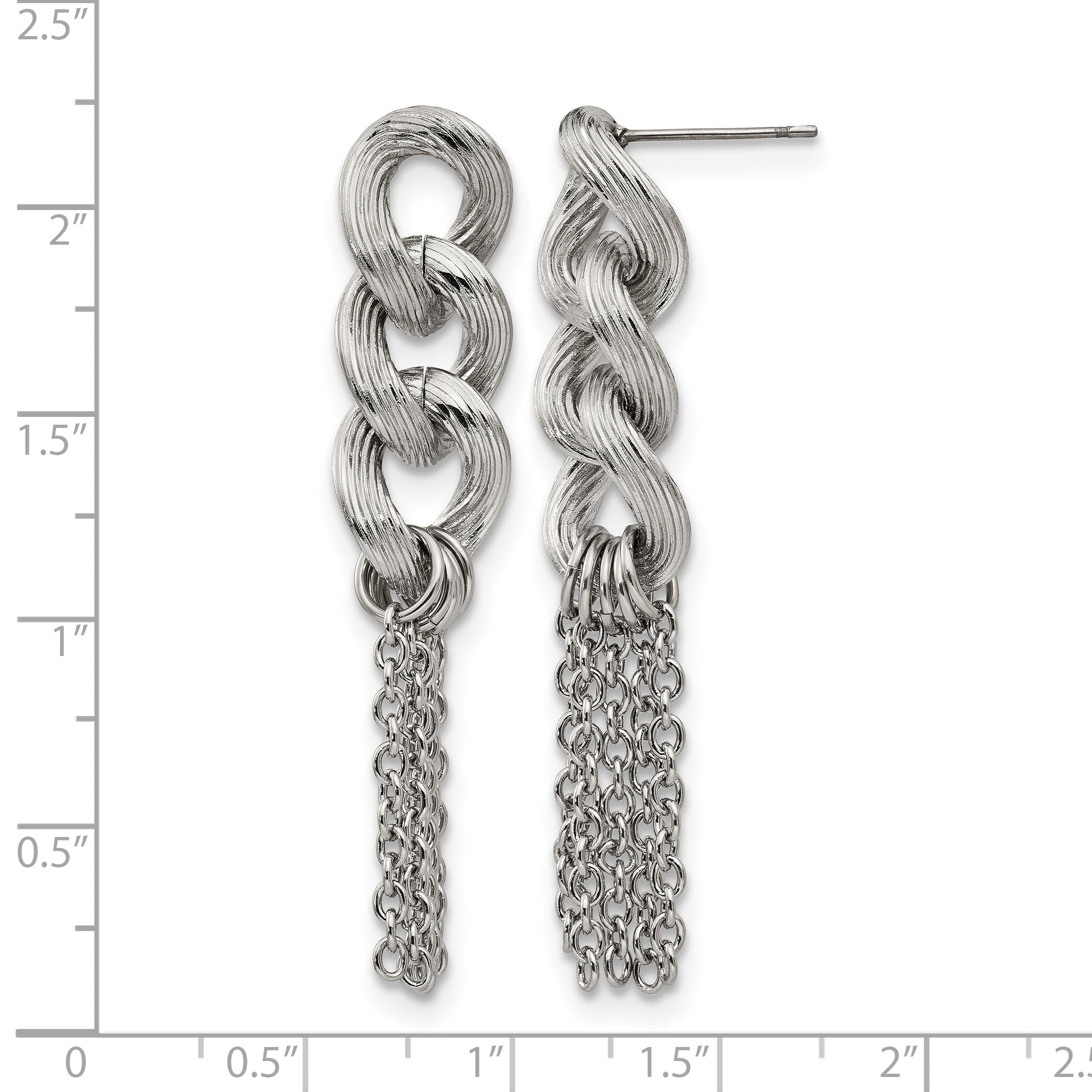 Stainless Steel Polished Drop Dangle Earrings for Women