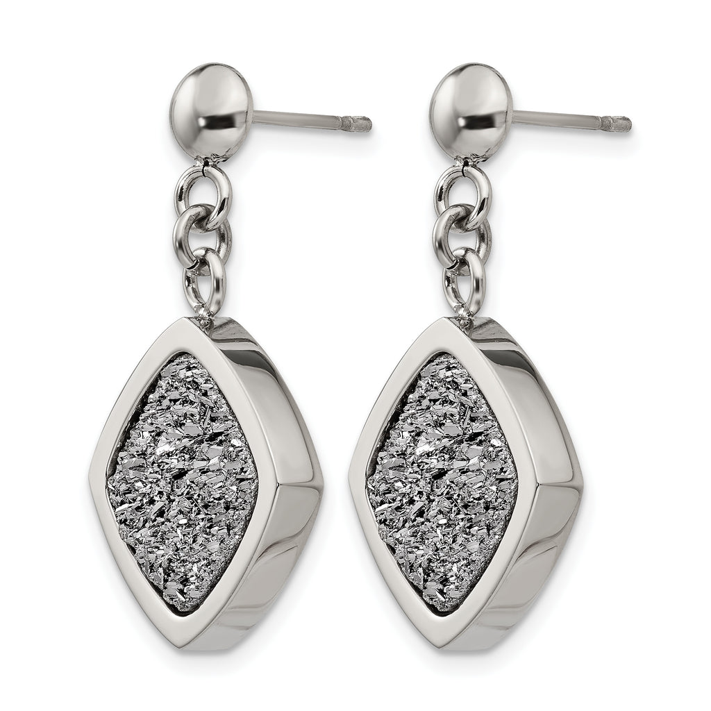 Stainless Steel Polished Drop Dangle Earrings for Women
