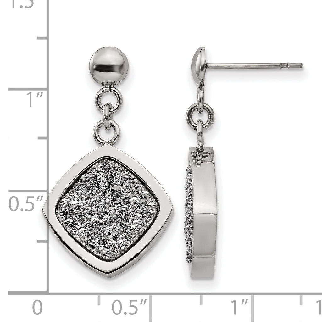 Stainless Steel Polished Drop Dangle Earrings for Women