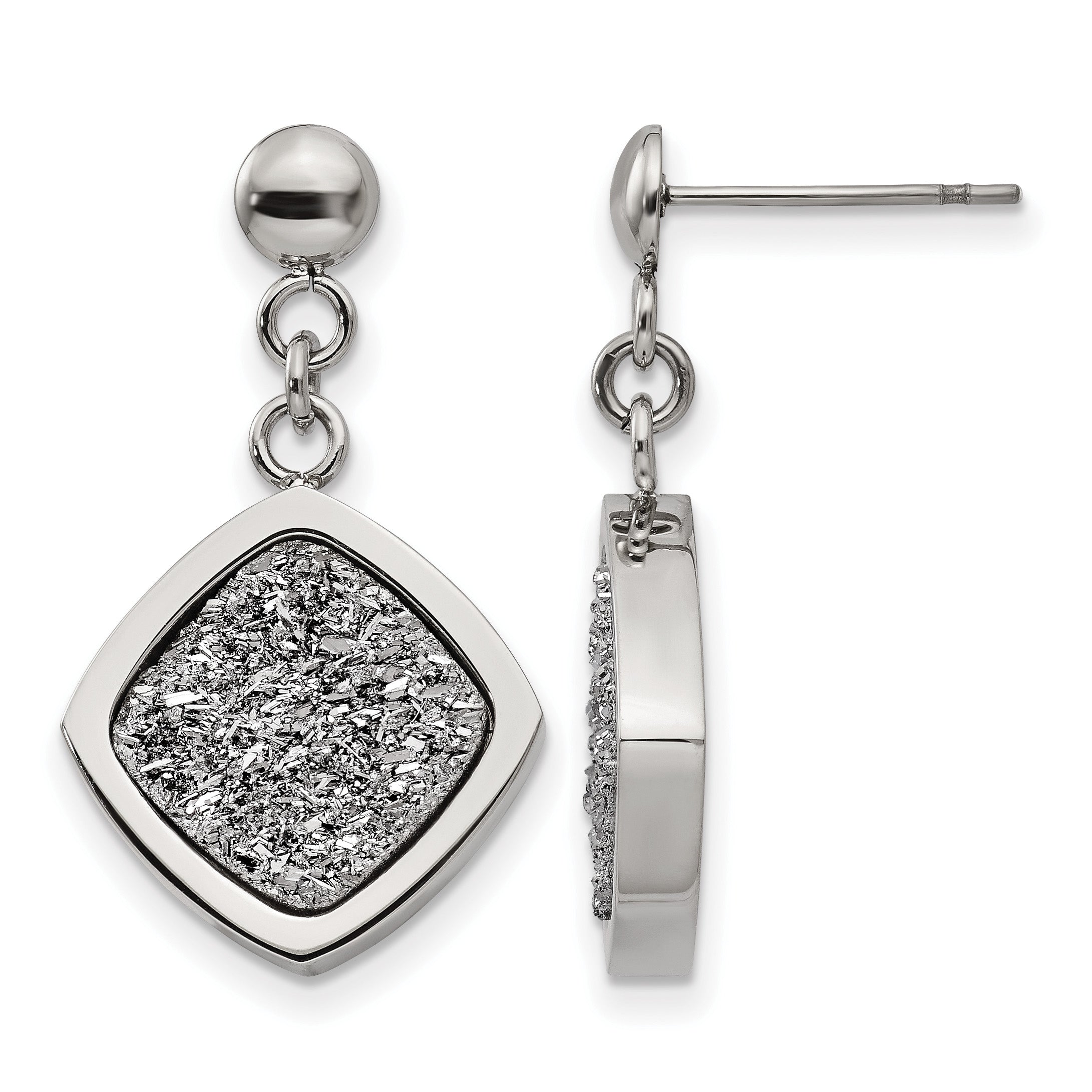 Stainless Steel Polished Drop Dangle Earrings for Women Main image