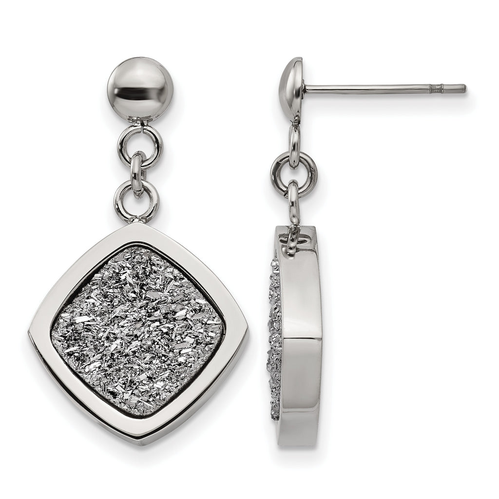 Stainless Steel Polished Drop Dangle Earrings for Women