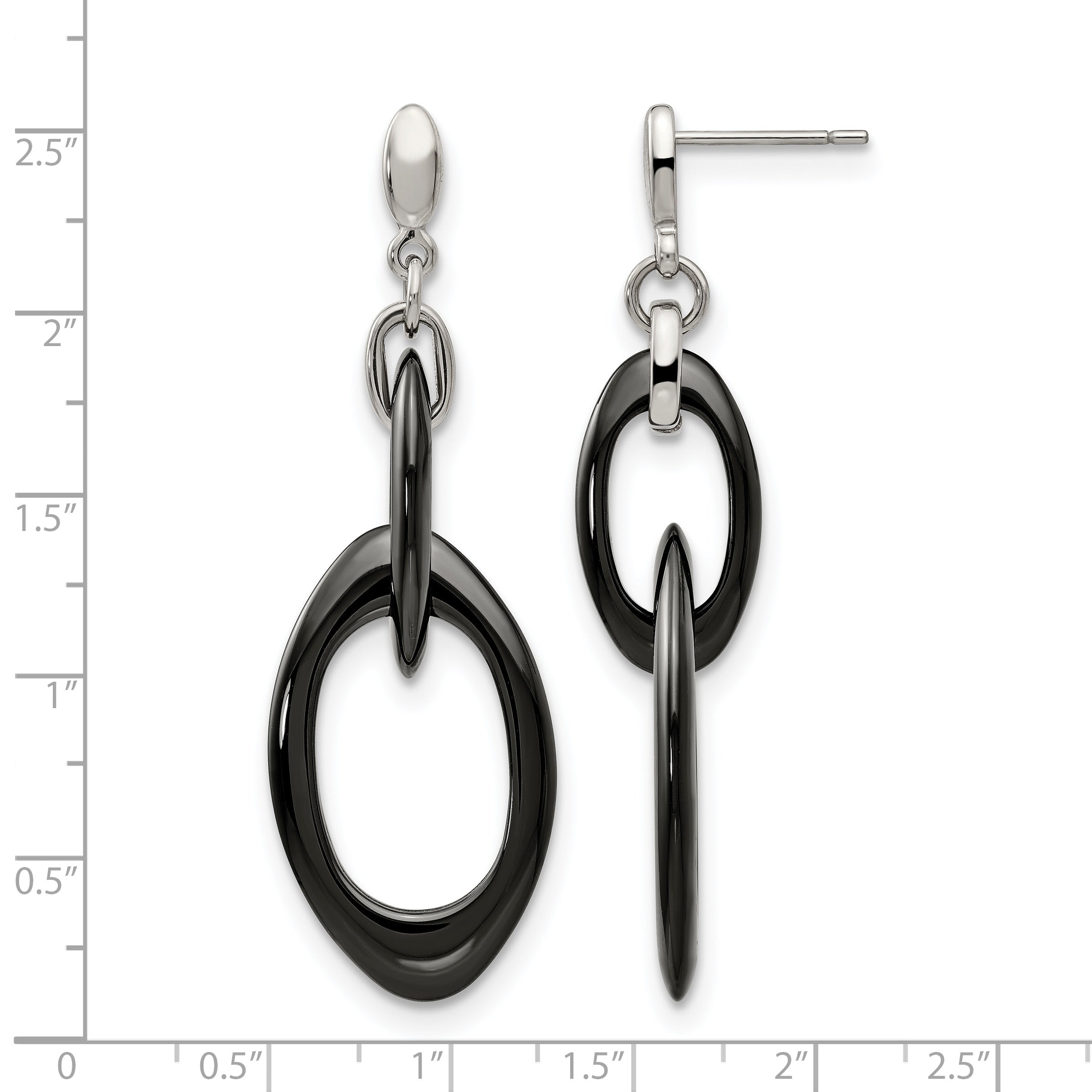 Stainless Steel Polished Drop Dangle Earrings for Women