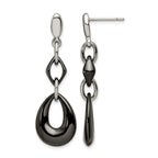 Stainless Steel Ceramic Polished Drop Dangle Earrings for Women