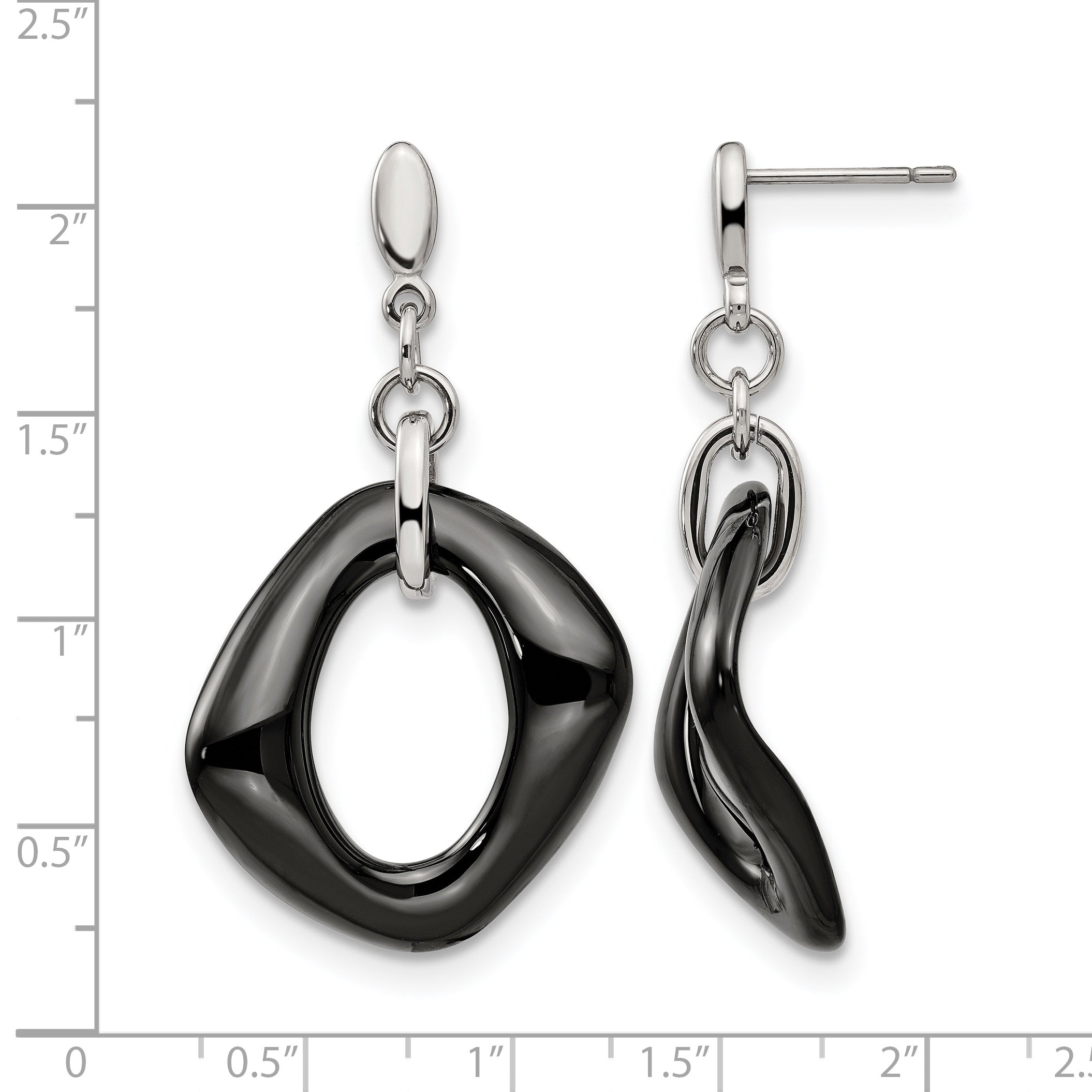 Stainless Steel Polished Drop Dangle Earrings for Women