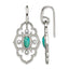 Stainless Steel Polished Cubic Zirconia Drop Dangle Earrings for Women