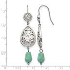 Stainless Steel Polished Drop Dangle Earrings for Women