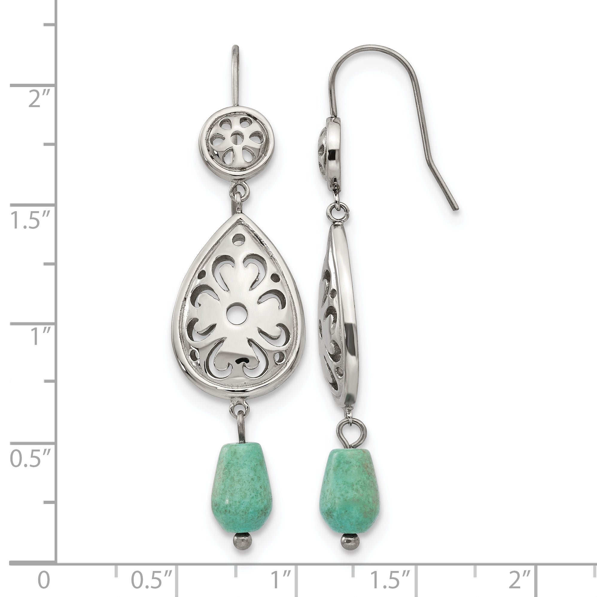 Stainless Steel Polished Drop Dangle Earrings for Women