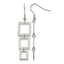 Stainless Steel Polished Square Drop Dangle Earrings for Women