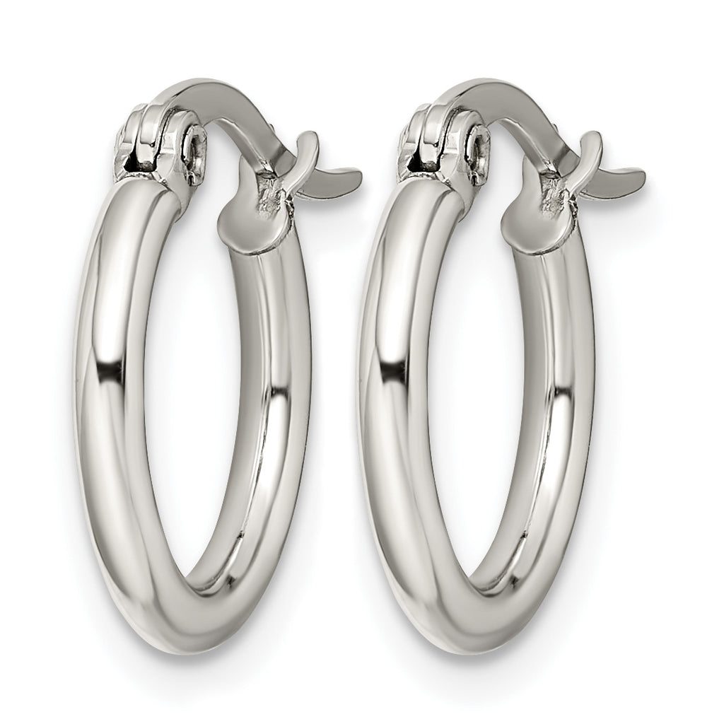 Stainless Steel Polished Hoop Earrings for Women