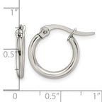 Stainless Steel Polished Hoop Earrings for Women