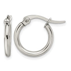 Stainless Steel Polished Hoop Earrings for Women