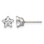 Stainless Steel Polished Star Cubic Zirconia Stud Earrings