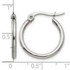 Stainless Steel Polished Hoop Earrings for Women