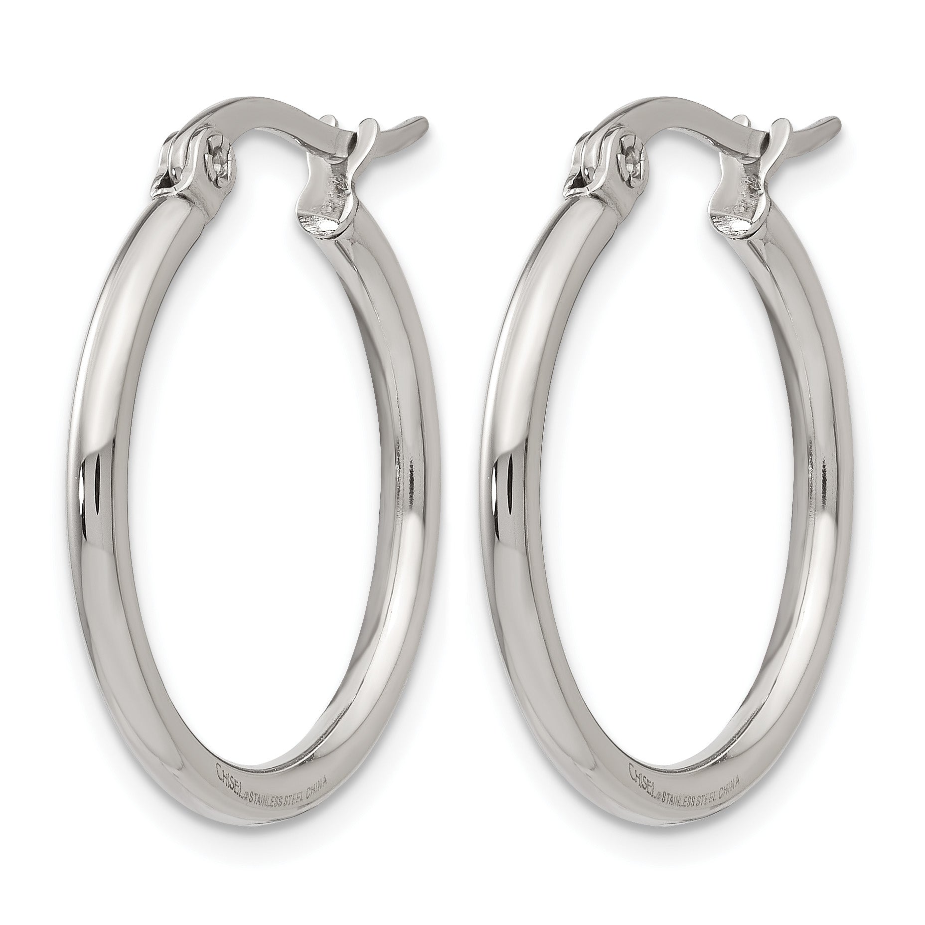 Stainless Steel Polished Hoop Earrings for Women Secondary image
