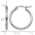 Stainless Steel Polished Hoop Earrings for Women