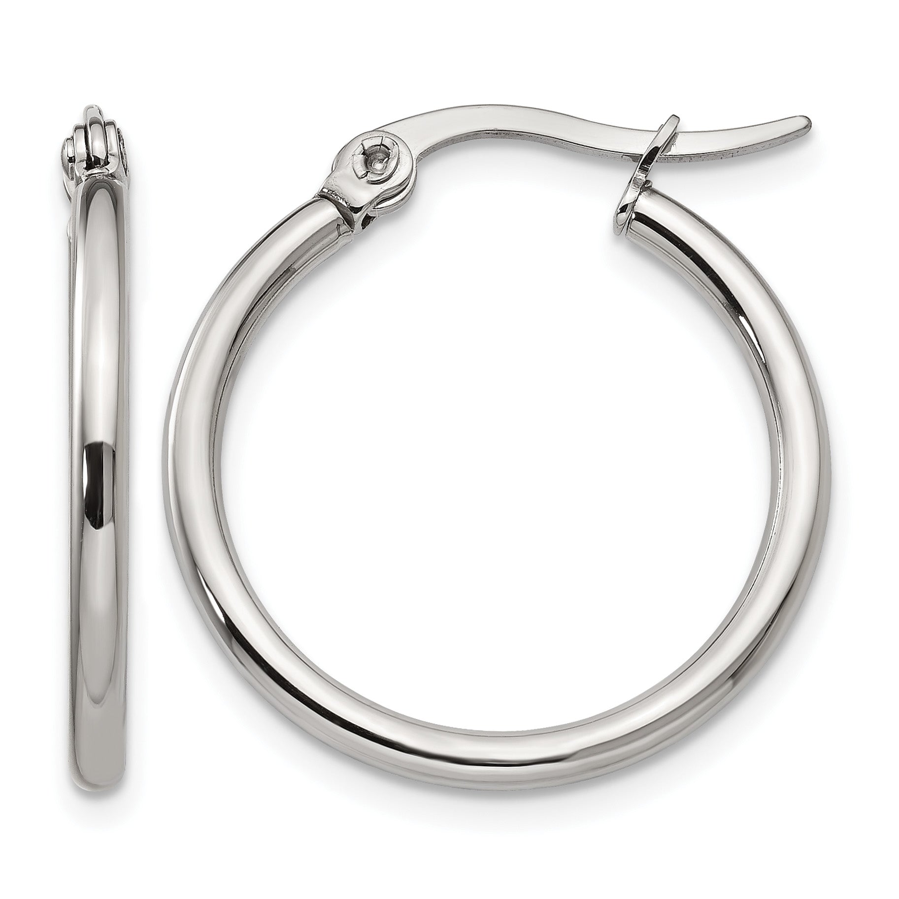 Stainless Steel Polished Hoop Earrings for Women Main image