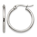 Stainless Steel Polished Hoop Earrings for Women