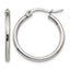 Stainless Steel Polished Hoop Earrings for Women
