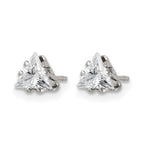 Stainless Steel Polished Cubic Zirconia Stud Earrings