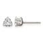 Stainless Steel Polished Cubic Zirconia Stud Earrings