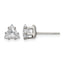 Stainless Steel Polished Cubic Zirconia Stud Earrings