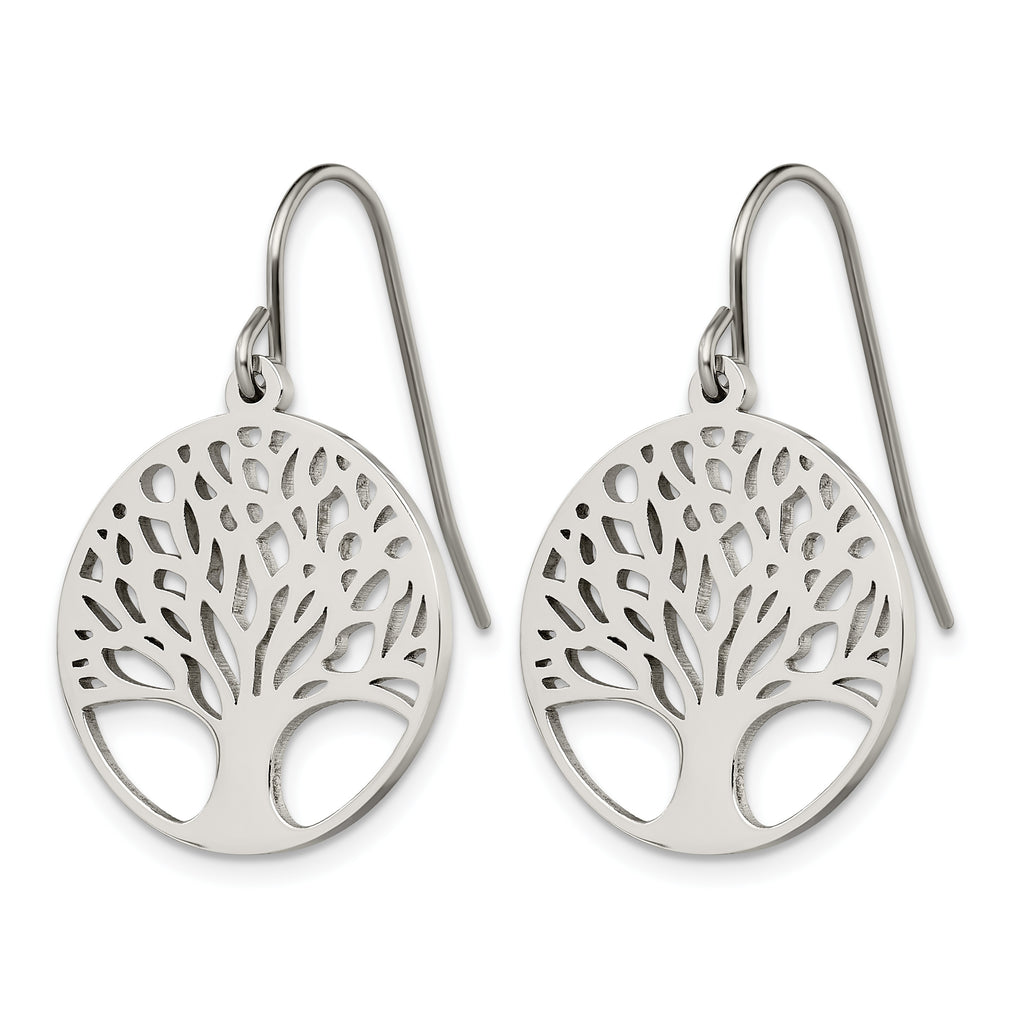 Stainless Steel Polished Drop Dangle Earrings for Women