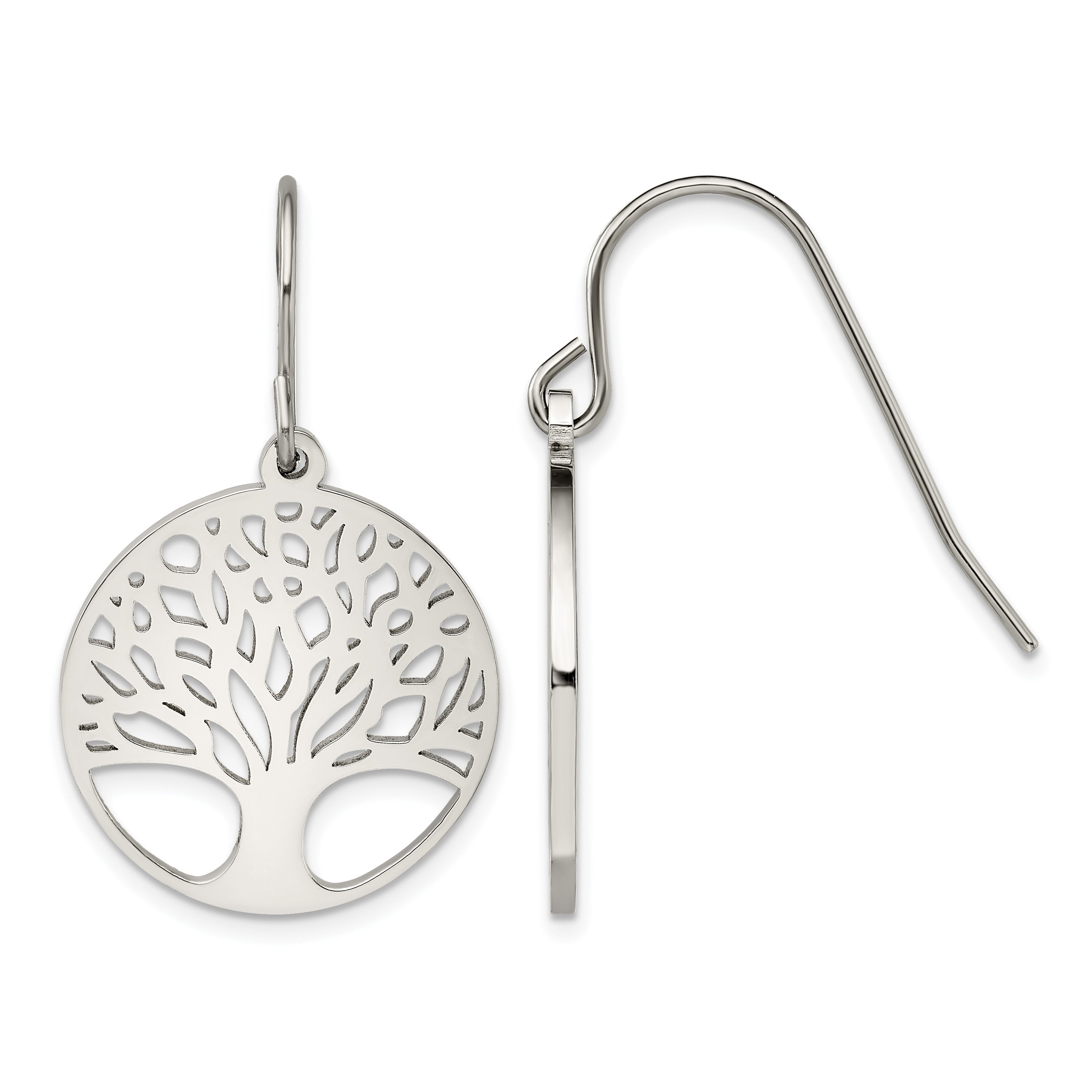 Stainless Steel Polished Drop Dangle Earrings for Women Main image