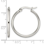 Stainless Steel Polished Hoop Earrings for Women