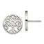 Chisel Stainless Steel Polished Tree of Life Post Earrings