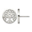 Stainless Steel Polished Button Earrings for Women