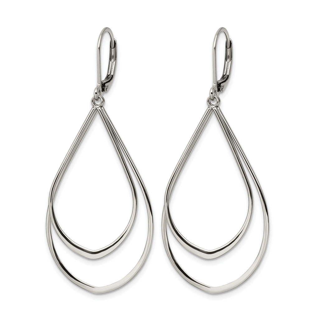 Stainless Steel Polished Teardrop Drop Dangle Earrings for Women