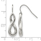 Stainless Steel Polished Infinity Drop Dangle Earrings for Women