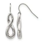 Stainless Steel Polished Infinity Drop Dangle Earrings for Women