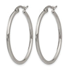 Stainless Steel Polished Hoop Earrings for Women