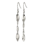 Stainless Steel Polished Twisted Drop Dangle Earrings for Women