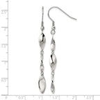 Stainless Steel Polished Twisted Drop Dangle Earrings for Women