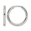Stainless Steel Polished Hinged Huggie Hoop Earrings