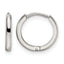 Stainless Steel Polished Hinged Huggie Hoop Earrings