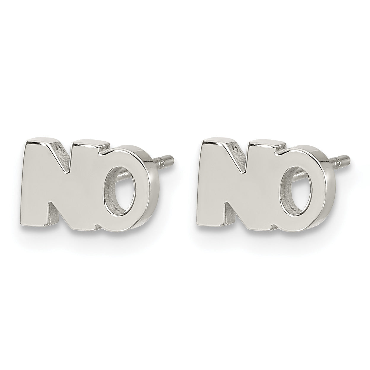 Stainless Steel Polished Button Earrings