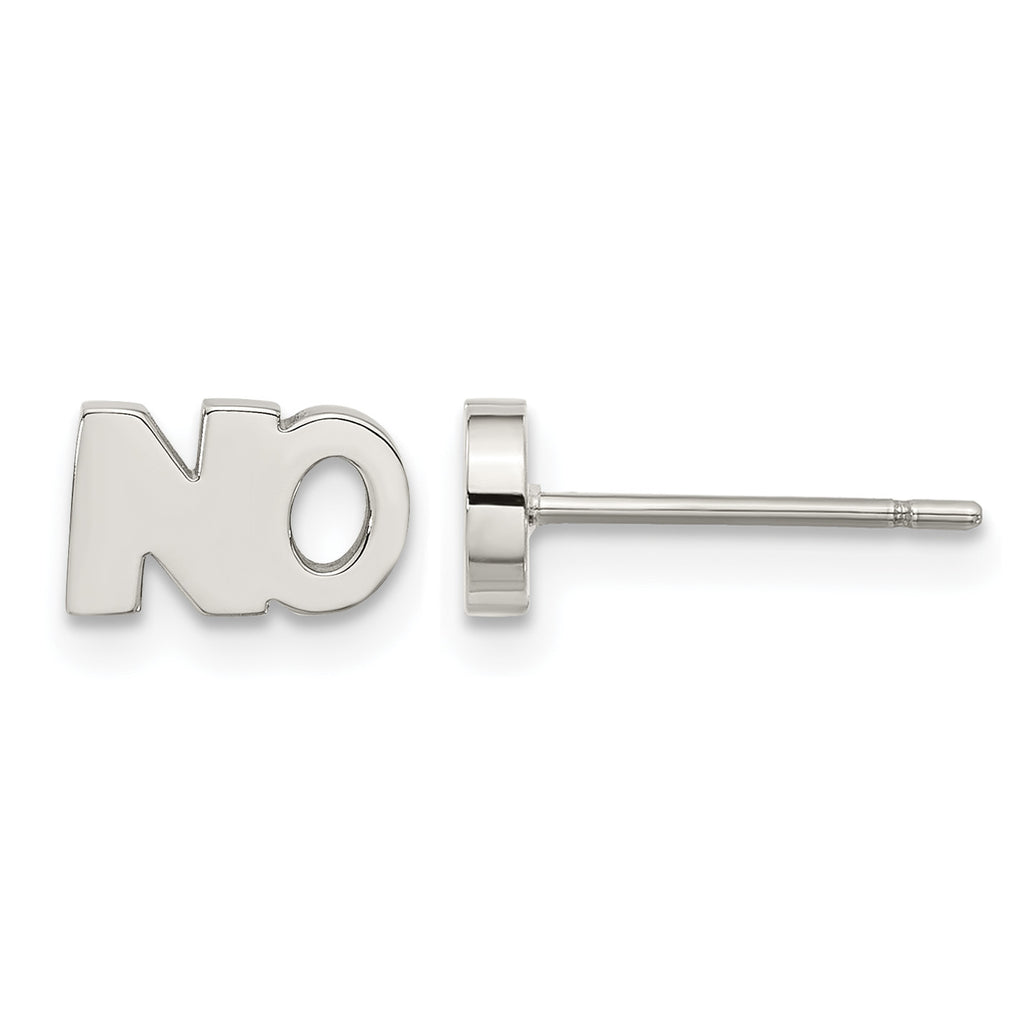 Stainless Steel Polished Button Earrings
