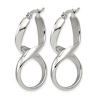 Stainless Steel Polished Infinity Hoop Earrings for Women