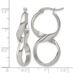 Stainless Steel Polished Infinity Hoop Earrings for Women