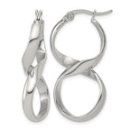 Stainless Steel Polished Infinity Hoop Earrings for Women