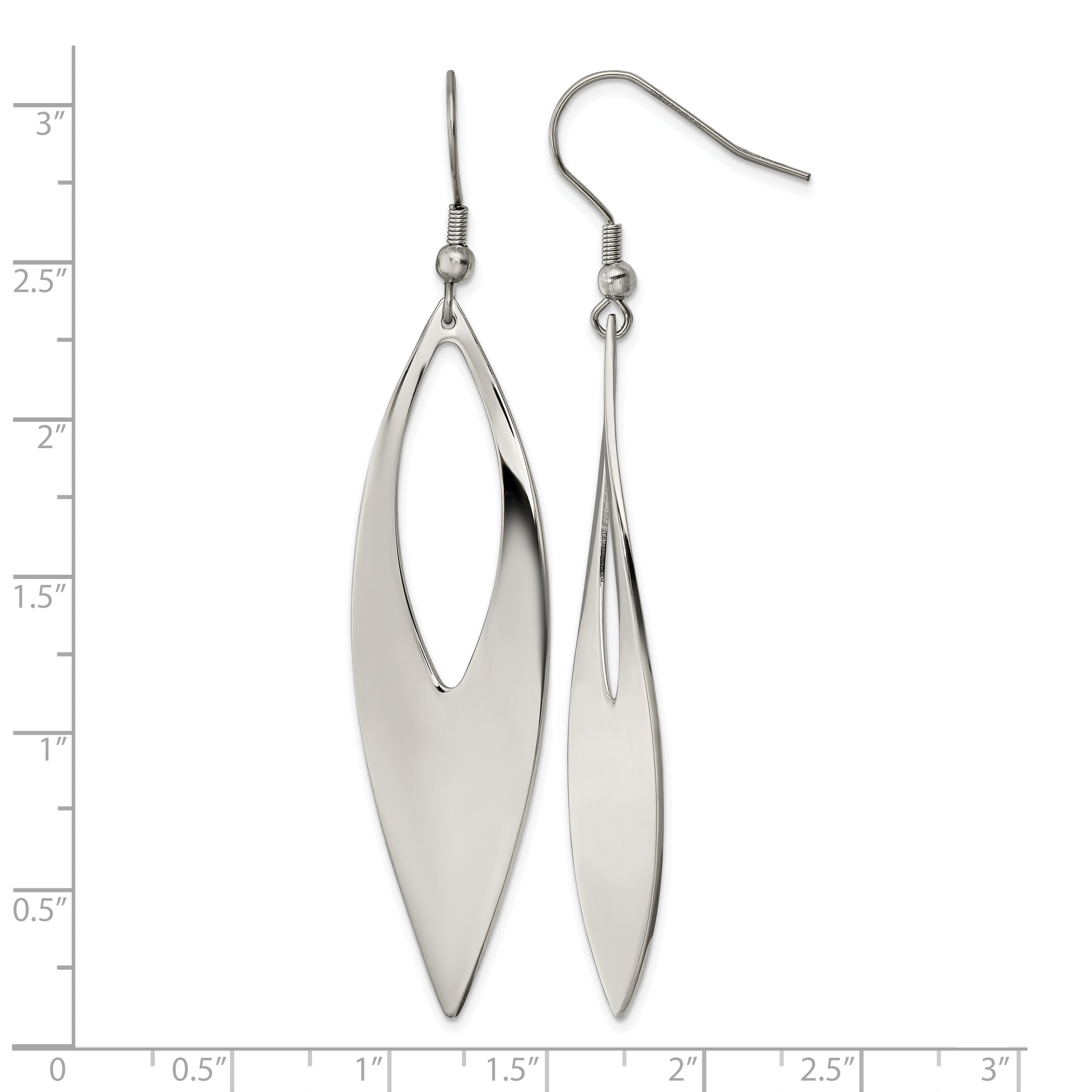 Stainless Steel Polished Drop Dangle Earrings for Women