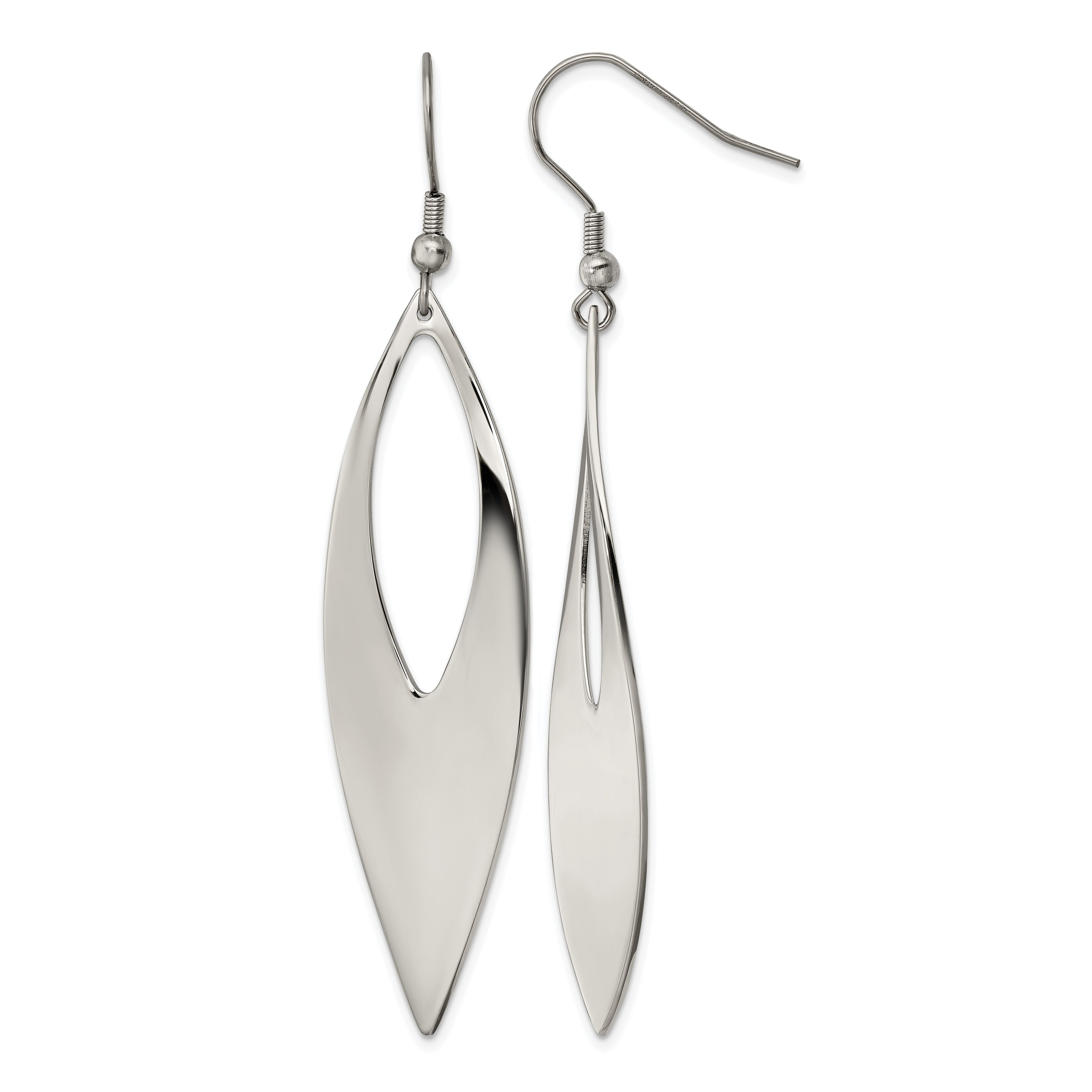 Stainless Steel Polished Drop Dangle Earrings for Women