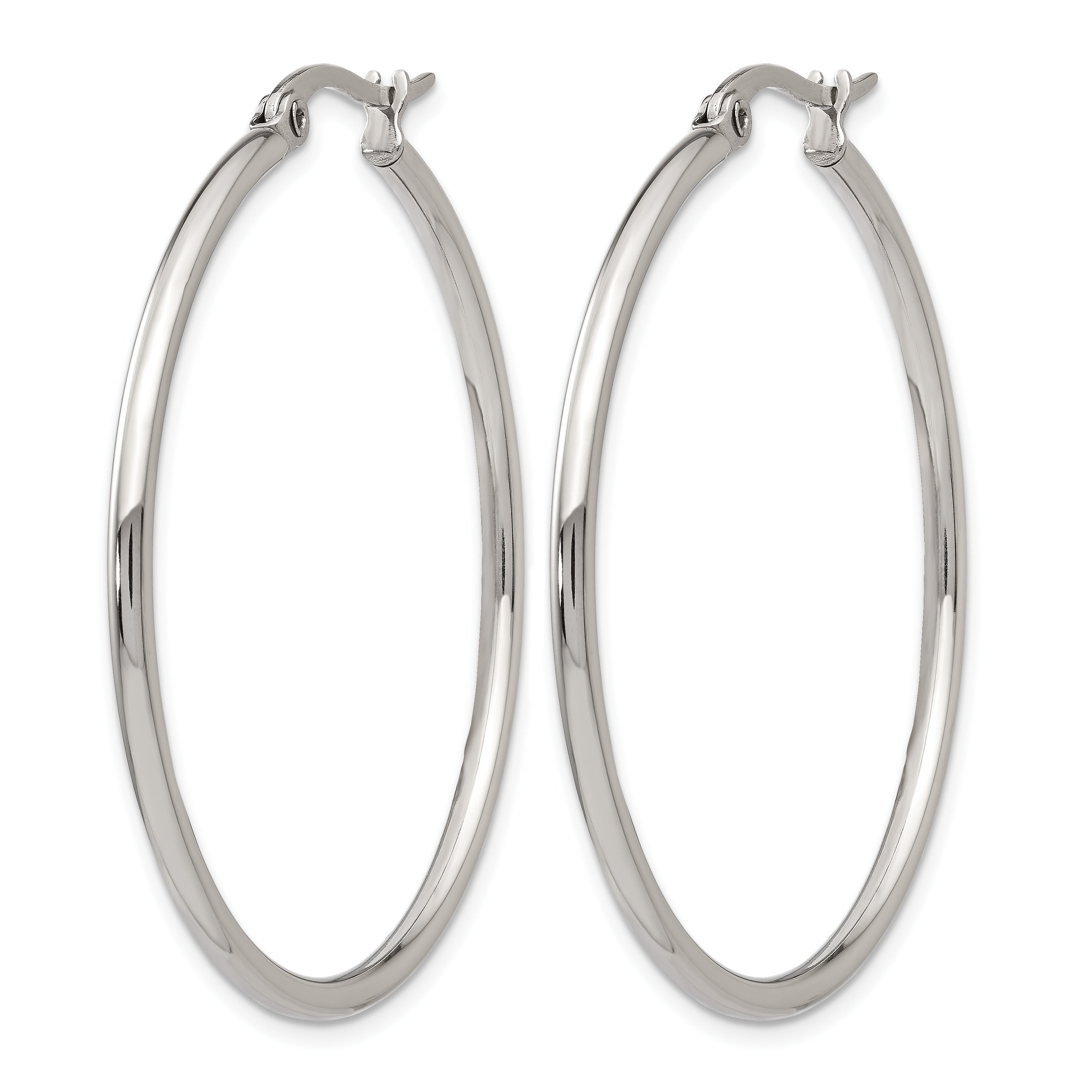 Stainless Steel Polished Hoop Earrings for Women Secondary image