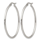 Stainless Steel Polished Hoop Earrings for Women