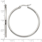 Stainless Steel Polished Hoop Earrings for Women