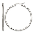 Stainless Steel Polished Hoop Earrings for Women