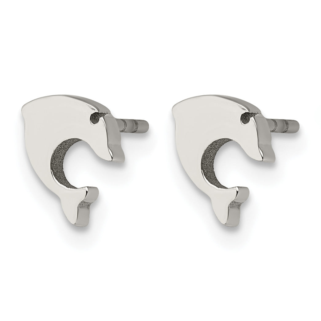 Stainless Steel Polished Button Earrings for Women Secondary image